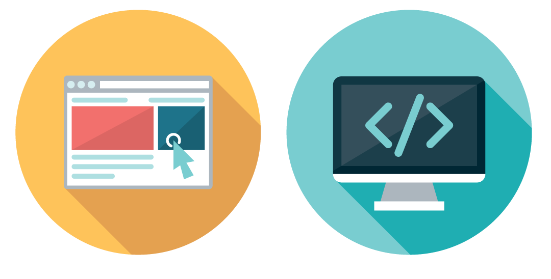 two circles that represent abstract images of marketing and IT departments